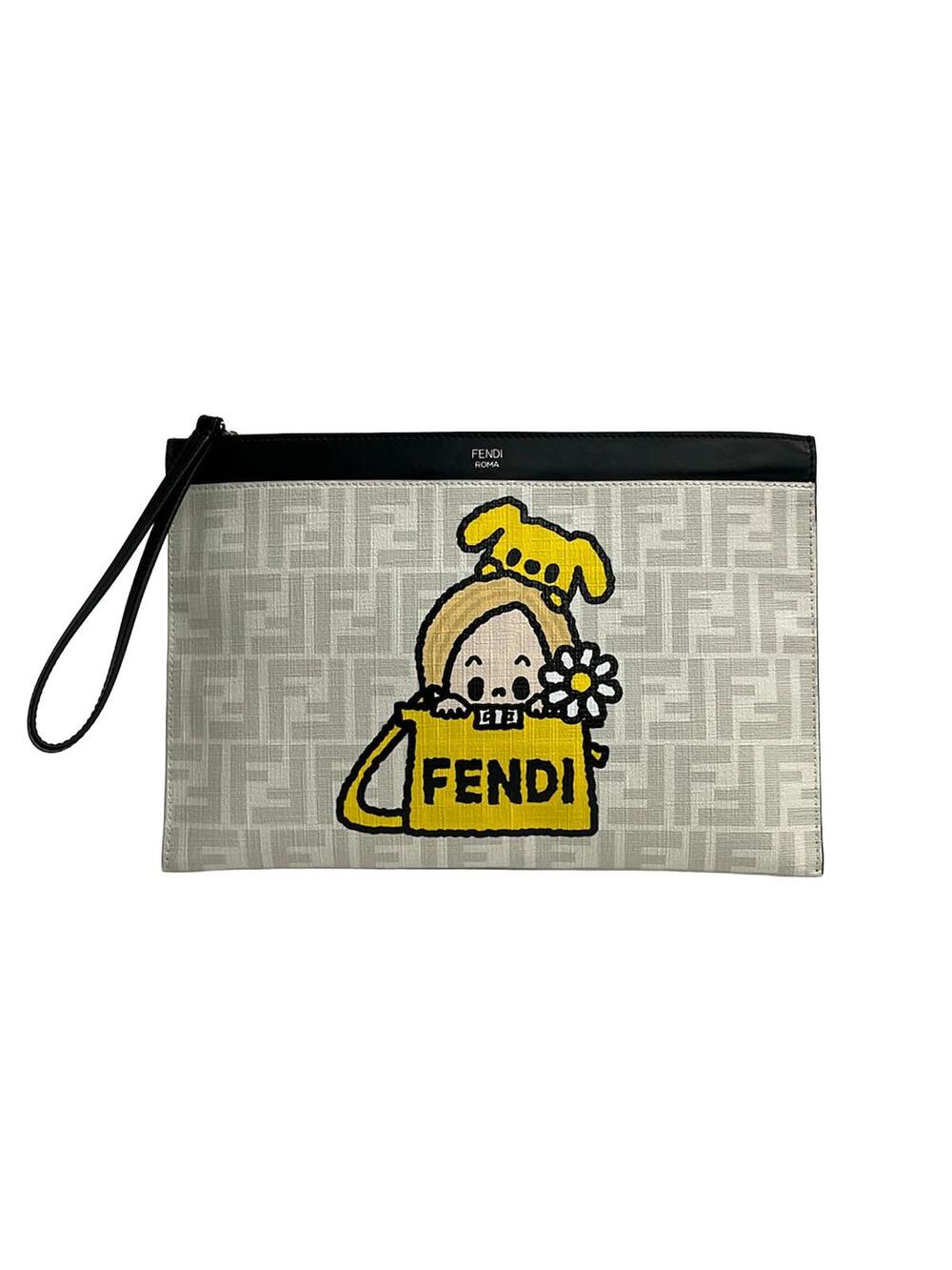 Fendi Zucca Cream Black Multi Pvc #371904F61B